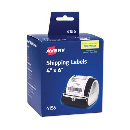 AVERY DENNISON 2-1/8" x 4" White Shipping Labels, 140 Roll 4153